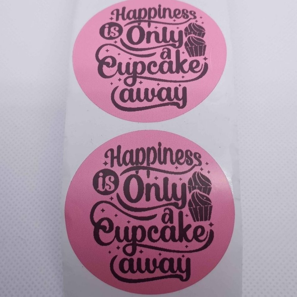 💙100 Cupcake- Round Shipping Labels Thermal Packaging Stickers 2"x2"💙